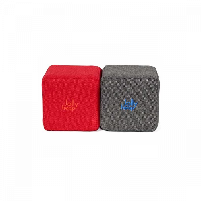Cuburi Magnetice de constructie, JollyHeap Mini, 24 cuburi, Rosu-Gri Inchis