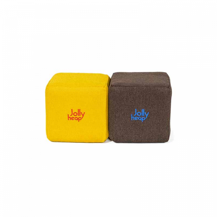 Cuburi Magnetice de constructie, JollyHeap Mini, 24 cuburi, Galben-Maro