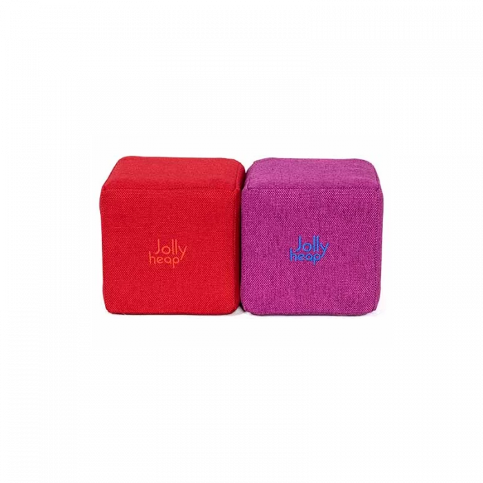 Cuburi Magnetice de constructie, JollyHeap Mini, 24 cuburi, Rosu-Roz