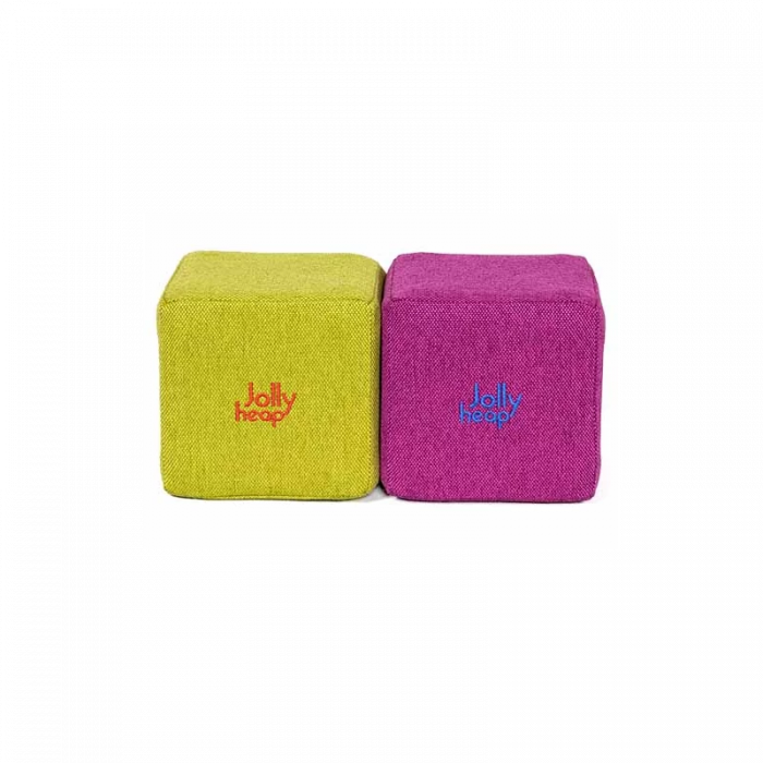 Cuburi Magnetice de constructie, JollyHeap Mini, 24 cuburi, Verde-Roz