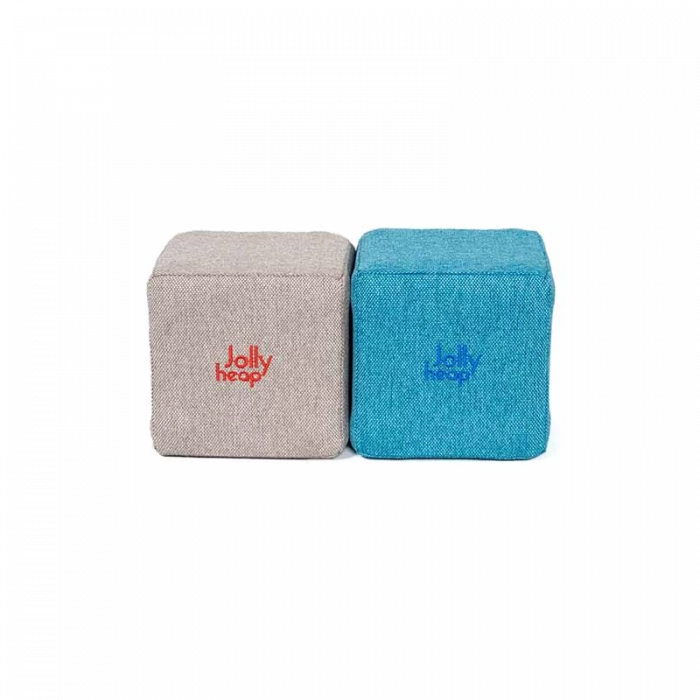 Cuburi Magnetice de constructie, JollyHeap Mini, 24 cuburi, Gri-Bleu
