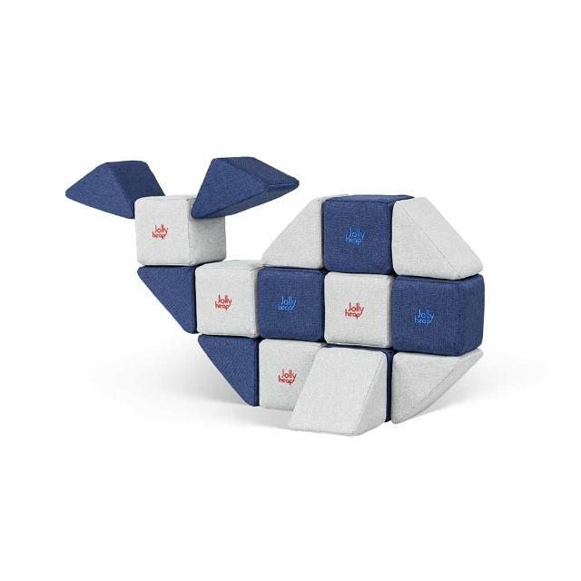 Cuburi Magnetice de constructie, JollyHeap MINI, 24 cuburi, Diverse culori [6]