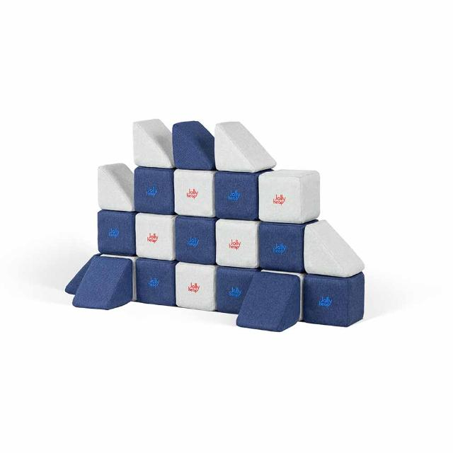 Cuburi Magnetice de constructie, JollyHeap MINI, 24 cuburi, Diverse culori [12]