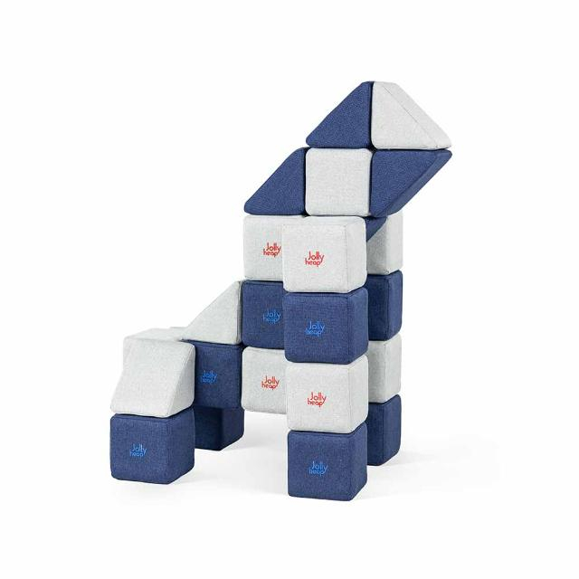 Cuburi Magnetice de constructie, JollyHeap MINI, 24 cuburi, Diverse culori [11]