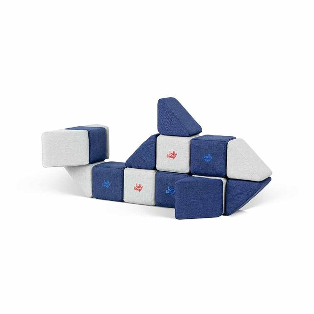 Cuburi Magnetice de constructie, JollyHeap MINI, 24 cuburi, Diverse culori [9]