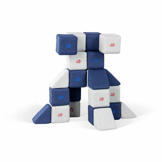 Cuburi Magnetice de constructie, JollyHeap MINI, 24 cuburi, Diverse culori [10]