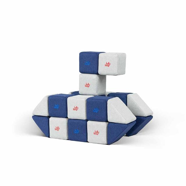 Cuburi Magnetice de constructie, JollyHeap MINI, 24 cuburi, Diverse culori [13]