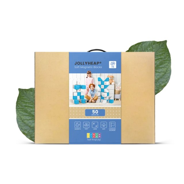 Cuburi Magnetice, JollyHeap MEDIUM, 50 cuburi,  Diverse culori [6]