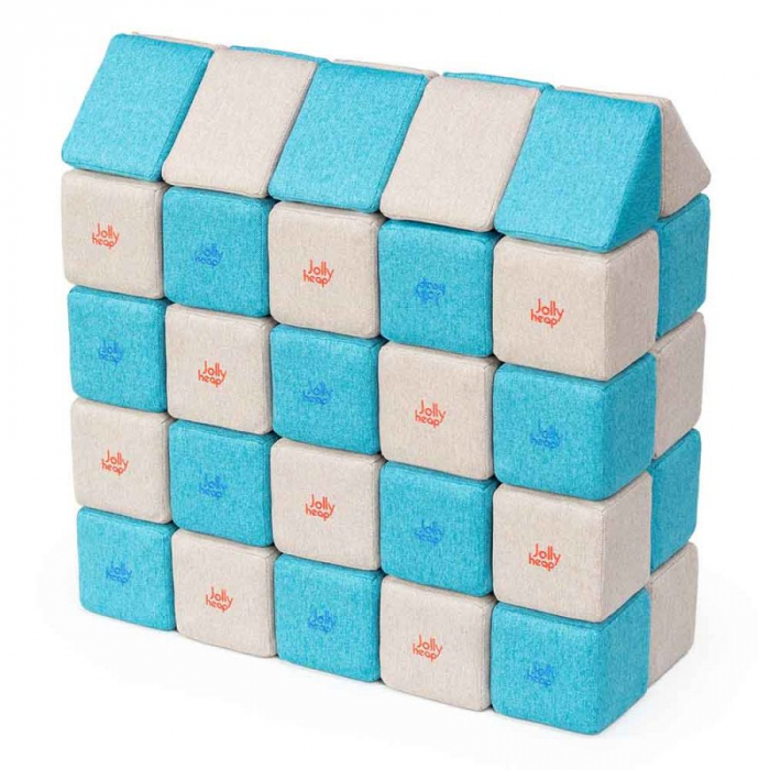 Cuburi Magnetice, JollyHeap MEDIUM, 50 cuburi, Diverse culori