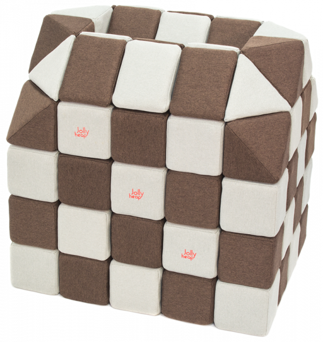 Cuburi Magnetice pentru construit, JollyHeap FUN, 300 cuburi - 4 forme, Diverse Culori
