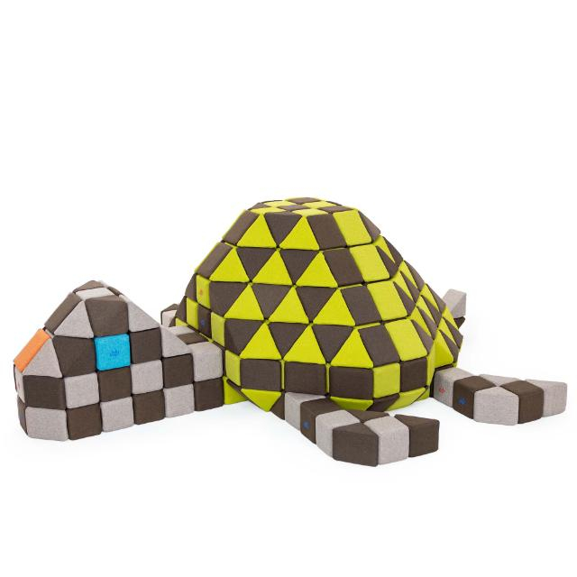 Cuburi Magnetice pentru construit, JollyHeap PARTY, 500 cuburi - 4 forme, Diverse Culori [8]