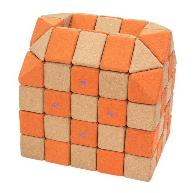Cuburi Magnetice pentru construit, JollyHeap PARTY, 500 cuburi - 4 forme, Diverse Culori