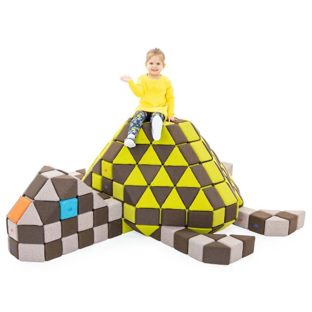 Cuburi Magnetice pentru construit, JollyHeap PARTY, 500 cuburi - 4 forme, Diverse Culori [9]