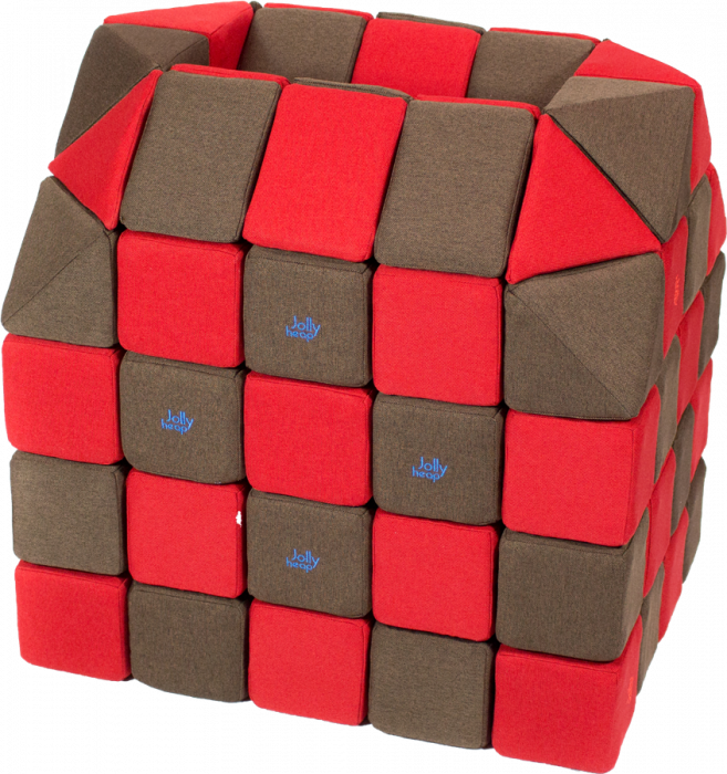 Cuburi Magnetice pentru construit, JollyHeap FUN, 300 cuburi - 4 forme, Diverse Culori
