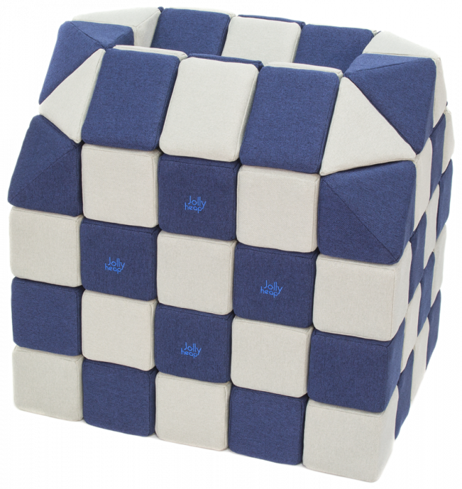 Cuburi Magnetice pentru construit, JollyHeap FUN, 300 cuburi - 4 forme, Diverse Culori