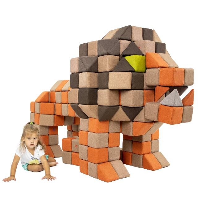 Cuburi Magnetice pentru construit, JollyHeap PARTY, 500 cuburi - 4 forme, Diverse Culori [11]