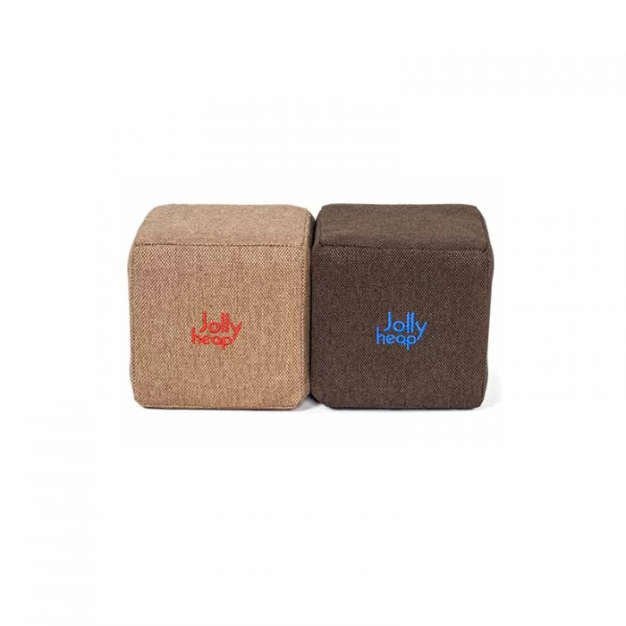 Cuburi Magnetice pentru construit, JollyHeap Pixi, 12 cuburi, Bej-Maro