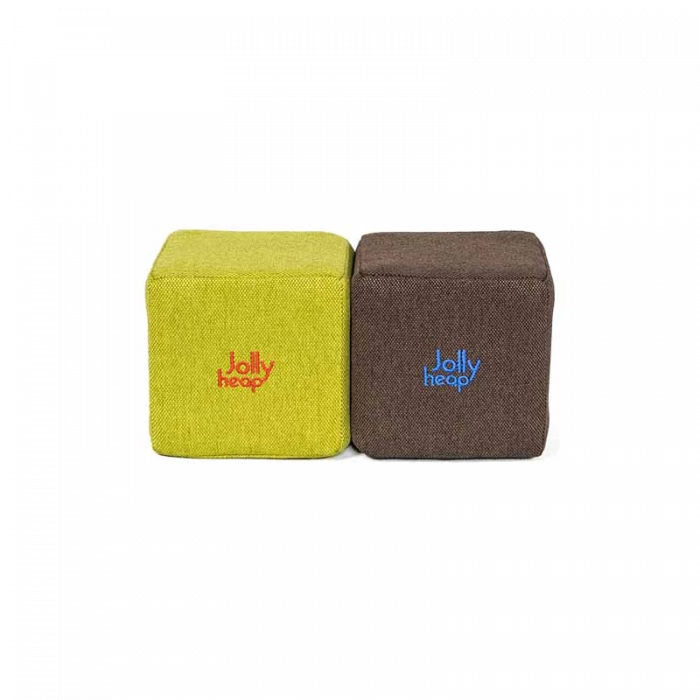 Cuburi Magnetice pentru construit, JollyHeap Pixi, 12 cuburi, Verde-Maro