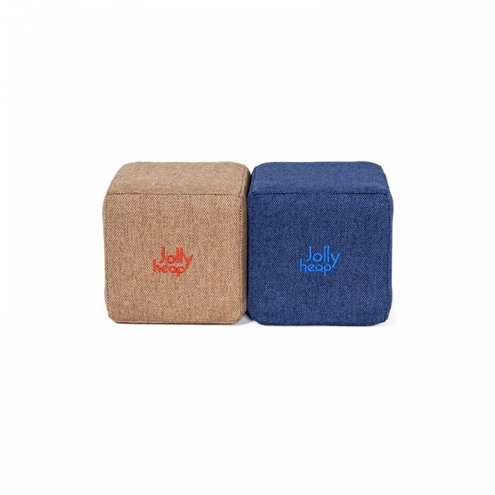 Cuburi Magnetice pentru construit, JollyHeap Pixi, 12 cuburi, Bej-Albastru