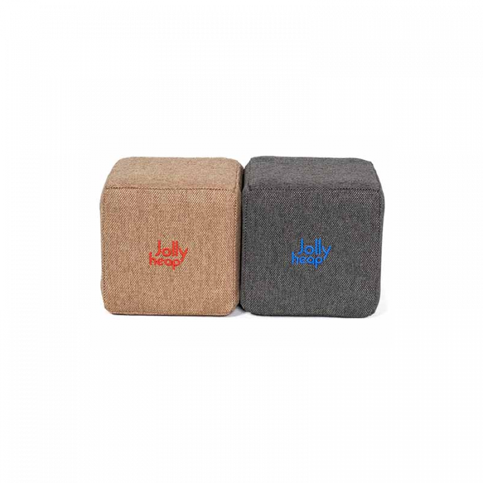 Cuburi Magnetice pentru construit, JollyHeap Pixi, 12 cuburi, Bej-Gri Inchis