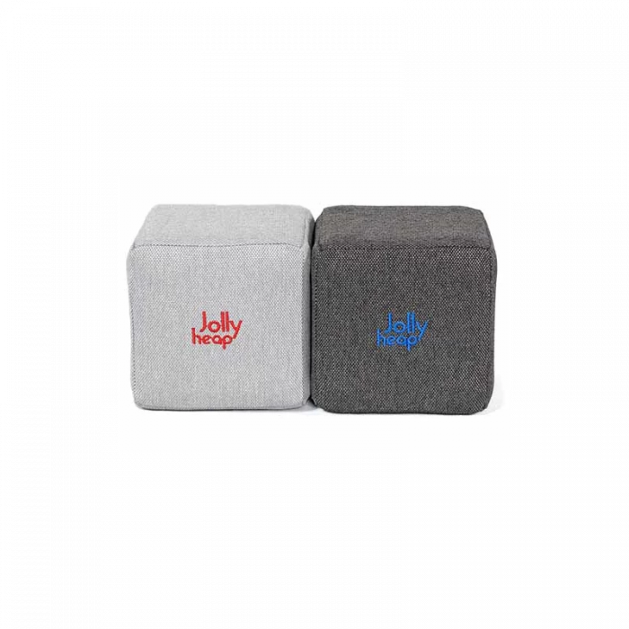 Cuburi Magnetice pentru construit, JollyHeap Pixi, 12 cuburi, Alb Fildes-Gri Inchis