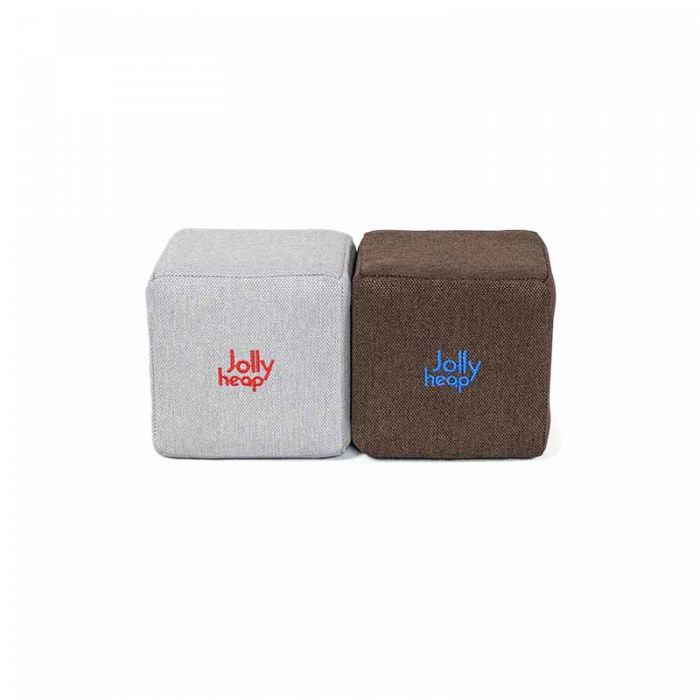 Cuburi Magnetice pentru construit, JollyHeap Pixi, 12 cuburi, Alb Fildes-Maro