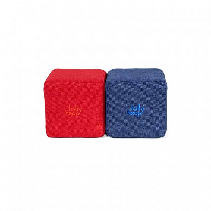 Cuburi Magnetice pentru construit, JollyHeap Pixi, 12 cuburi, Rosu-Albastru