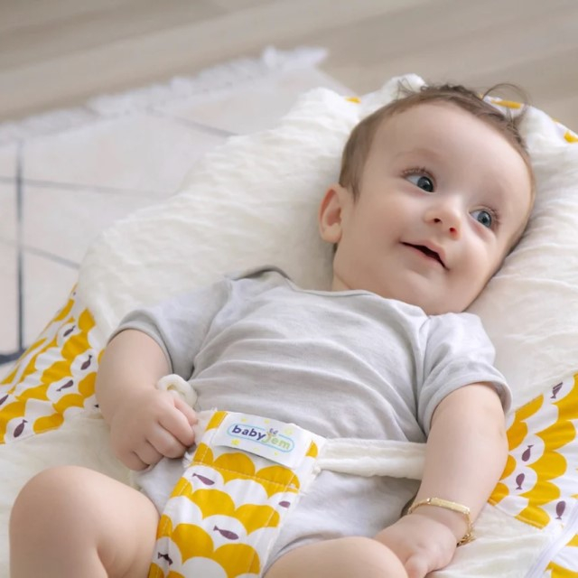 Fotoliu pentru bebelusi cu ham de siguranta Baby Bean Bed, Diverse culori
