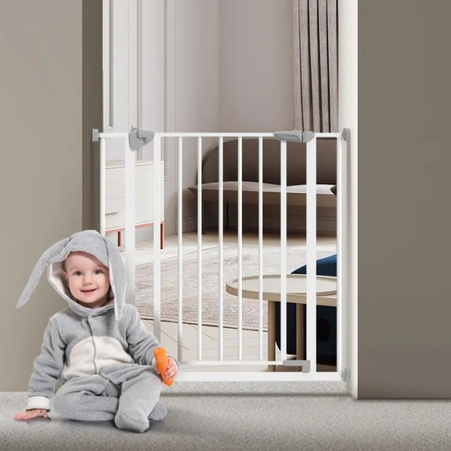 PRODUS RESIGILAT - Gard de protectie copii, pentru usi si scari, montaj prin presiune, dimensiune reglabila 71-77 cm, Empria, Alb [6]