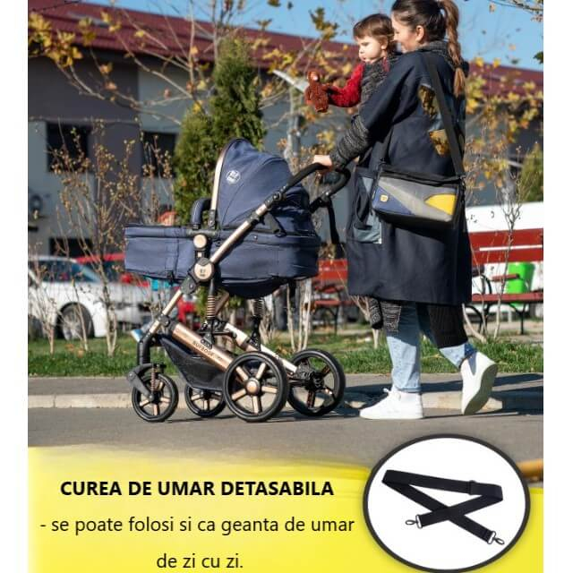 Geanta bebe organizator carucior bebelusi, 36x21x11 cm [5]