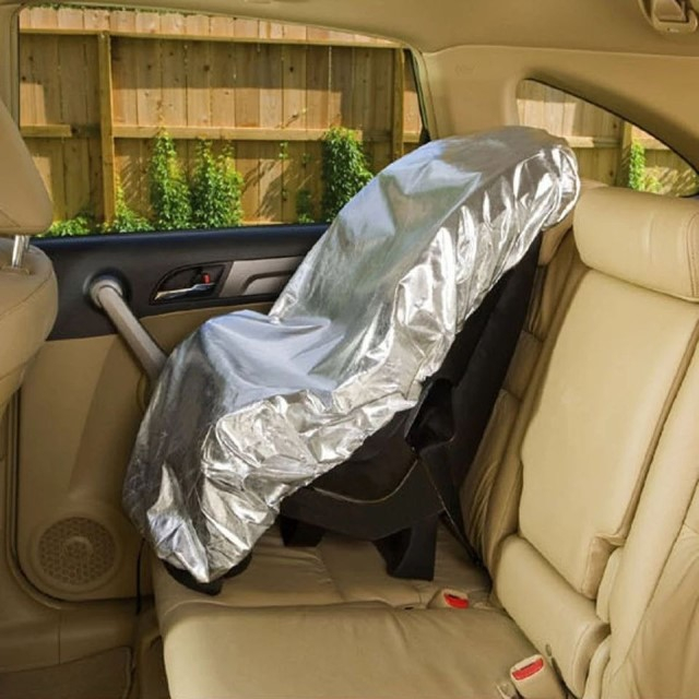 Husa antitermica, husa protectie scaun auto, protectie UV, 106x78 cm, Empria, Argintiu
