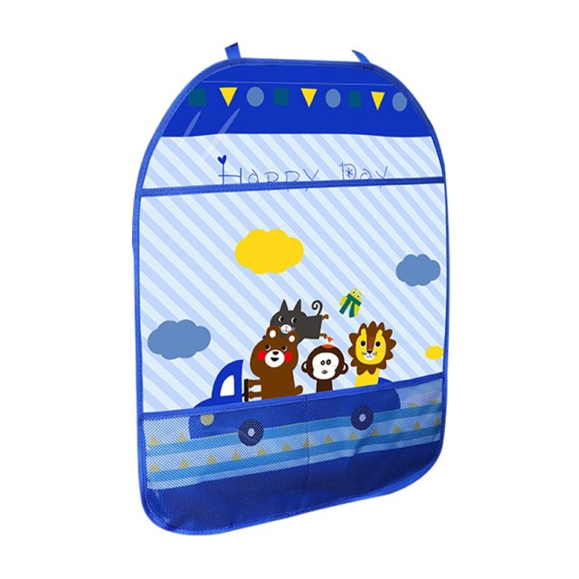 Husa protectie scaun auto copii, impermeabila, 3 buzunare, Empria, 65x44.5 cm, Bleu [3]