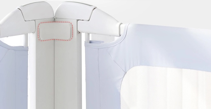 Set de conectori pentru protectii laterale pat Premium XXL, 81-96 cm