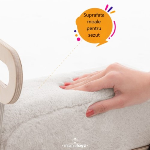 Masinuta ride-on, premergator si carucior de jucarii MamaToyz DriveMe Soft, Ursulet - Jucarie din lemn 3 in 1 [2]