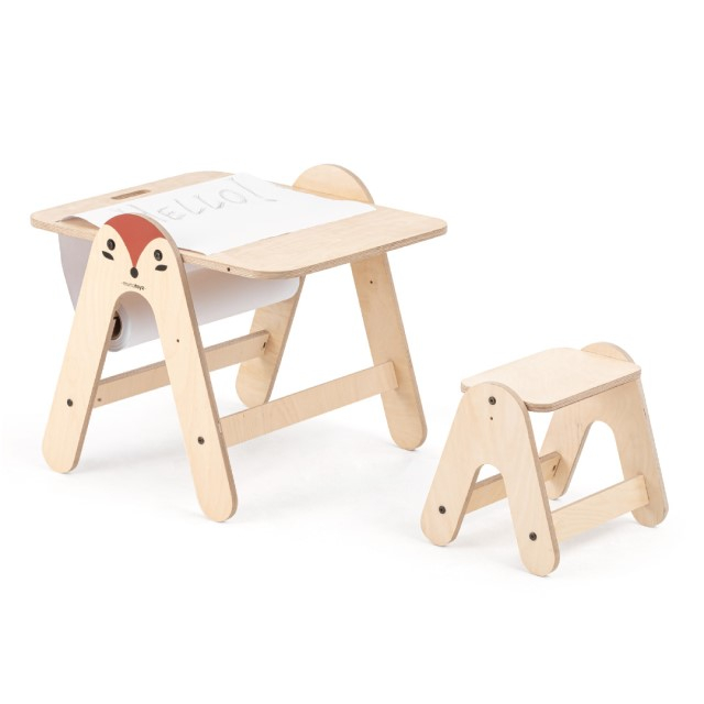 Masuta si tabla 2 in 1 cu scaunel MamaToyz Massam, Vulpita [4]