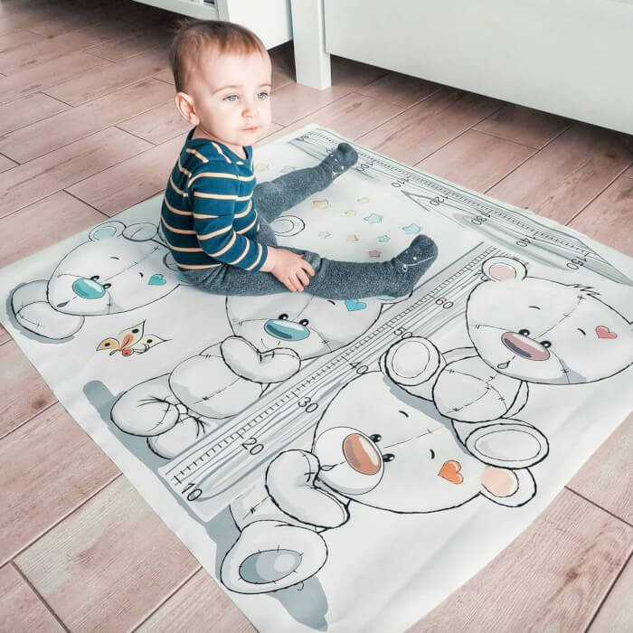 Metru de masurat copii  pentru perete - Ursuleti, 150 cm [4]