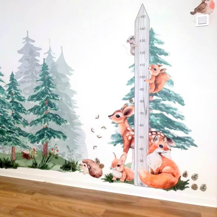 Metru pentru copii 150 cm cu animale FOREST [3]