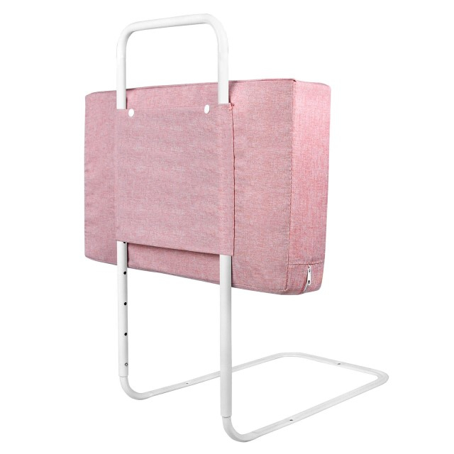 Mini-Bumper protectie pat, 50(L)x28(H) cm, Roz pastel