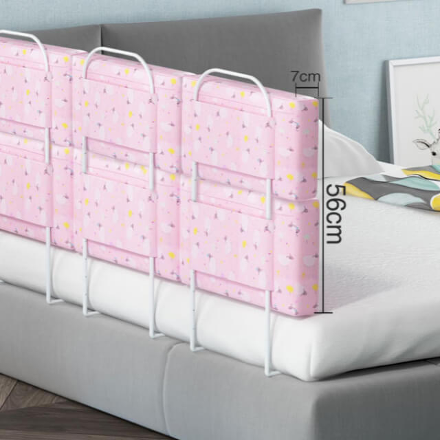 Mini-Bumper protectie pat, 50(L)x56(H) cm, Roz [2]