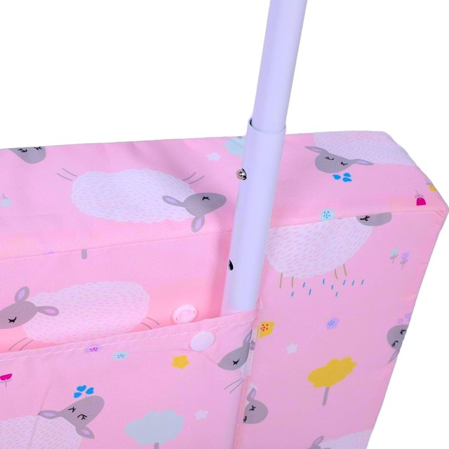 Mini-Bumper protectie pat, 60(L)x56(H) cm, Roz [6]
