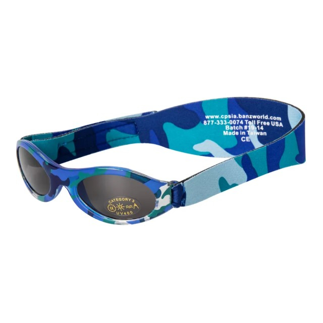 Ochelari de Soare pentru Bebelusi, Bubzee, 0-2 ani, Sky Blue Camo