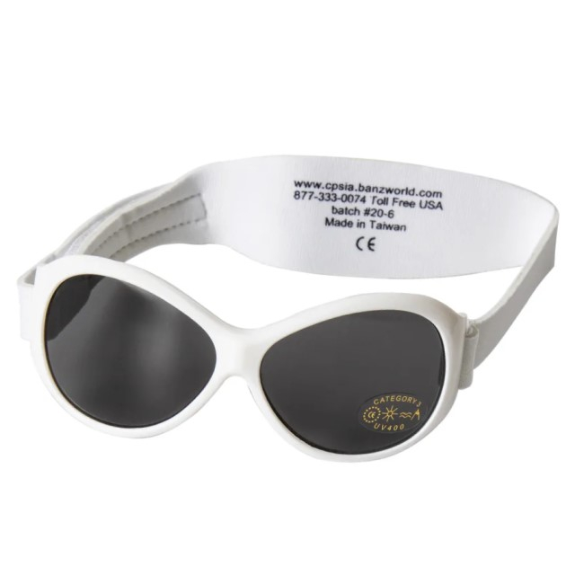 Ochelari de Soare pentru copii, 2-5 ani, Retro, Oval White