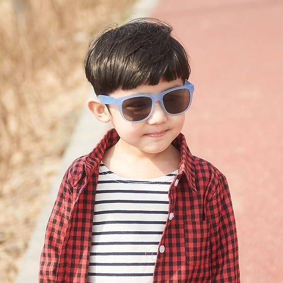 Ochelari de Soare pentru Copii, J-Banz, Chameleon, 4-10 ani, Alb Albastru