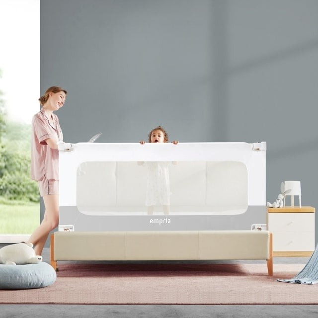 PACHET: 3 Bariere protectie pat copii, cu siguranta dubla, pat de 150x200 cm [10]