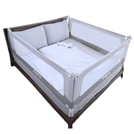 PACHET: 3 Bariere protectie pat copii, cu siguranta dubla, pat de 150x200 cm [11]