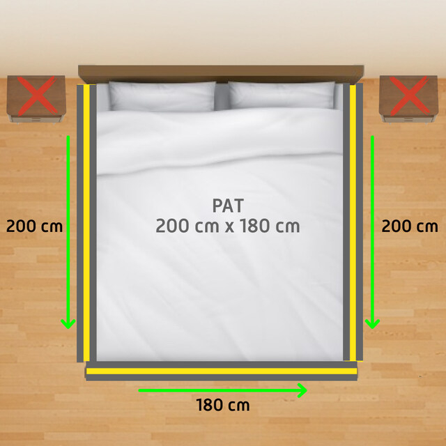 PACHET: 3 Bariere protectie pat copii, Rabatabile, pat de 180x200 cm [3]
