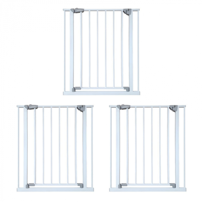 PACHET 3x Poarta Siguranta Copii, 71-77 cm, Montaj Presiune, Alb [2]
