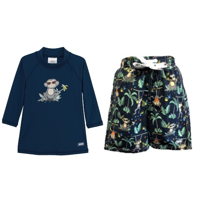PACHET: BERMUDE + BLUZA CU MANECA LUNGA, Navy Jungle, Marimea 4 [10]