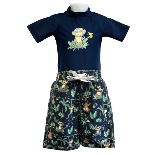 PACHET: BERMUDE + TRICOU, Navy Jungle, Marimea 4 [2]