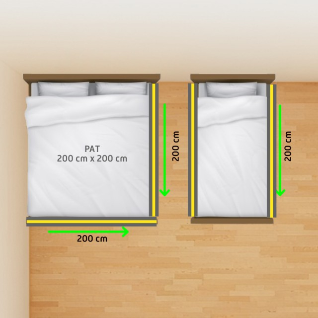 PACHET PREMIUM: 2 Protectii laterale pat, XXL de dimensiuni 200x200 cm + Set Conectori [2]